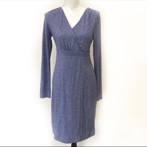 Athleta Wrap It Up Blue Wrap Dress